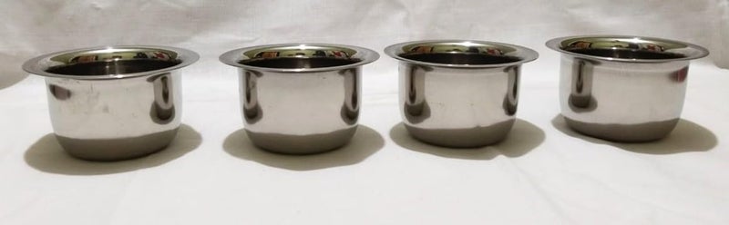 GS KITCHENWARE وعاء ستانلس ستيل GS مجموعة وعاء ستيل 10 سم مجموعة من 4 200 مل فضي - Image 1