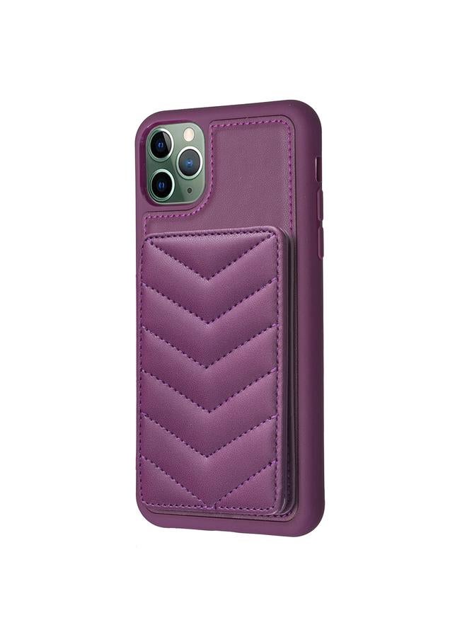 Zaboon Case For iPhone 11 Pro Max BF26 Wave Pattern Card Bag Holder Phone Case - Image 2
