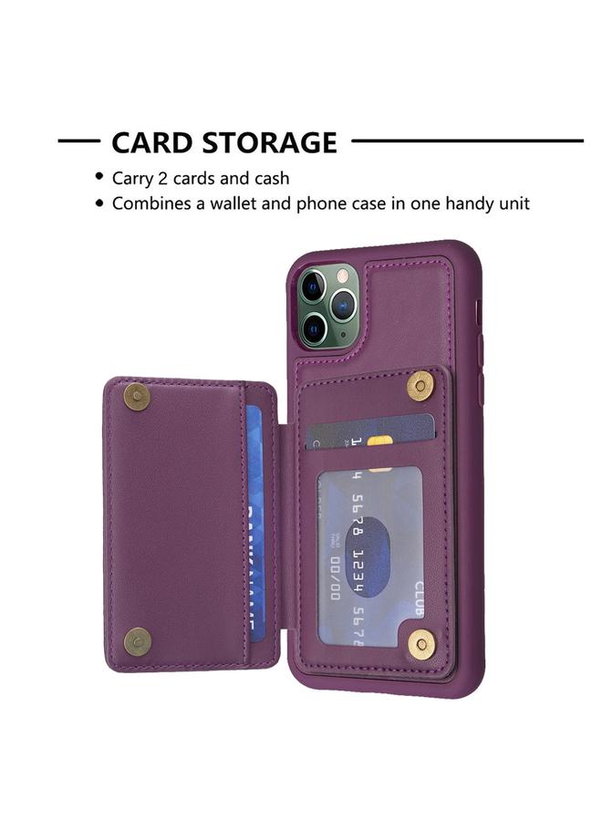 Zaboon Case For iPhone 11 Pro Max BF26 Wave Pattern Card Bag Holder Phone Case - Image 4