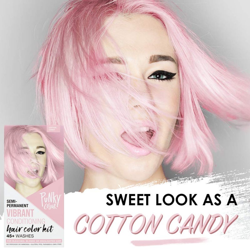 Punky Colour Box Kit Cotton Candy Semi Permanent Hair Color - Vegan, Cruelty-Free Conditioning Hair Dye, Lasts Up to 35 Washes - Image 2