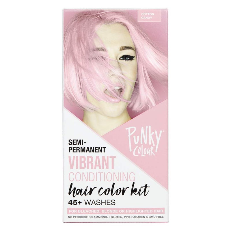 Punky Colour Box Kit Cotton Candy Semi Permanent Hair Color - Vegan, Cruelty-Free Conditioning Hair Dye, Lasts Up to 35 Washes - Image 1
