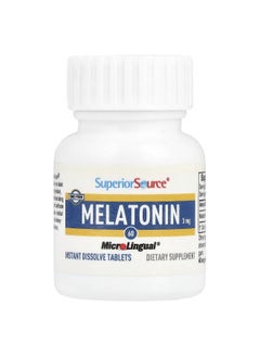 Superior Source Superior Source, Melatonin, 3 mg, 60 MicroLingual® Instant Dissolve Tablets  - Image 3