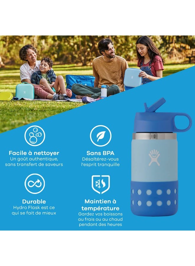 Hydro Flask Kids Water Bottle 354 ml 12 oz, Stainless Steel & Vacuum Insulated, Paradise, W12BSWBB365, 354 ml (12 oz) - Image 2