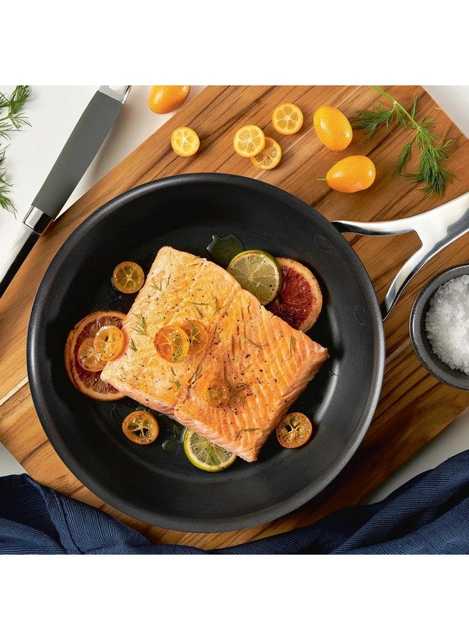 Anolon Anolon Nouvelle Copper Nonstick Frying / Fry Pan Set / Hard Anodized Skillet Set - 8.5 Inch and 10 Inch, Black Onyx  - Image 2