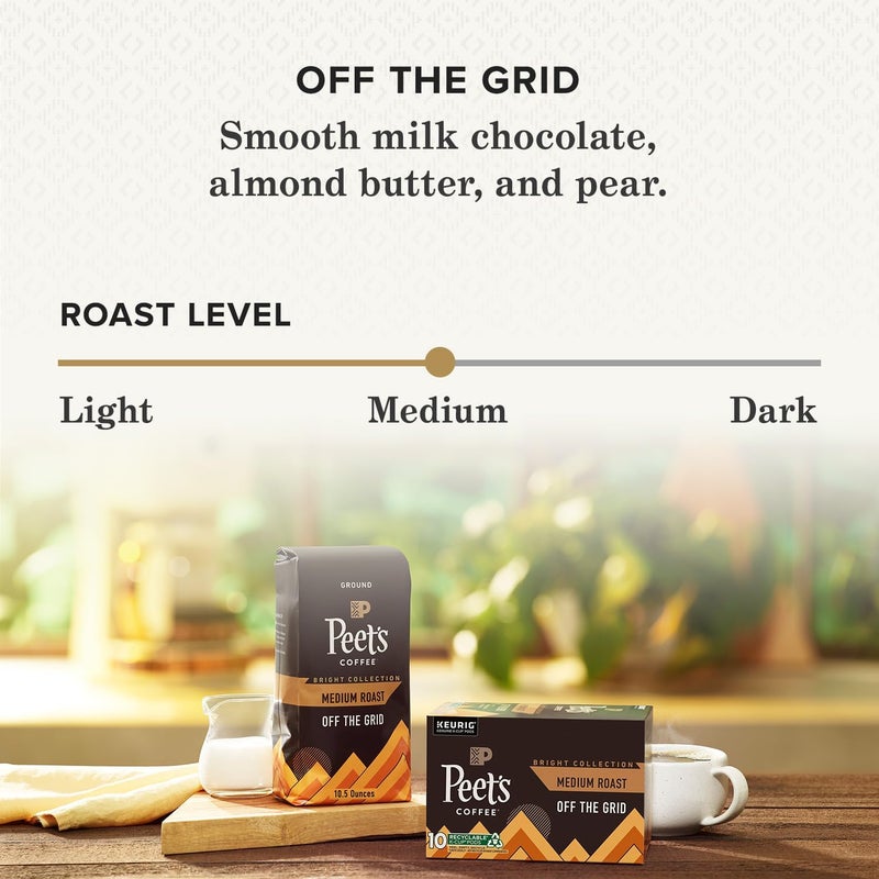 Peet's Coffee قهوة بيتس متوسطة التحميص - مزيج أوف ذا غريد، 10.5 أونصة - Image 3