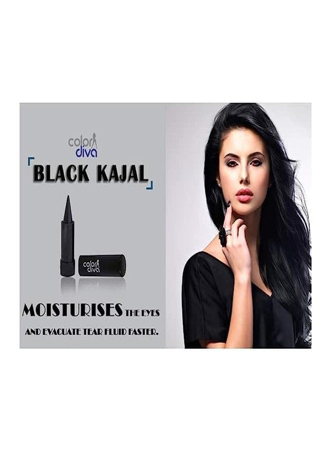 Color Diva Combo Pack of 9 | Foundation,Compact Powder, Eye-Liner, Mascara, Lipstick, Makeup-Brush, Kajal, Beauty-Blender | Complete Set of Makeup Kit With All Products For All Types Of Skin - Image 3