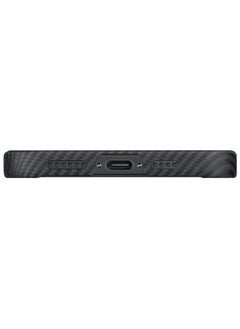 PITAKA iPhone 16 Pro Max Case Ultra Slim / Compatible with MagSafe / 3D Grip Textured / Raised Camera Lip - Black/Gray  - Image 2