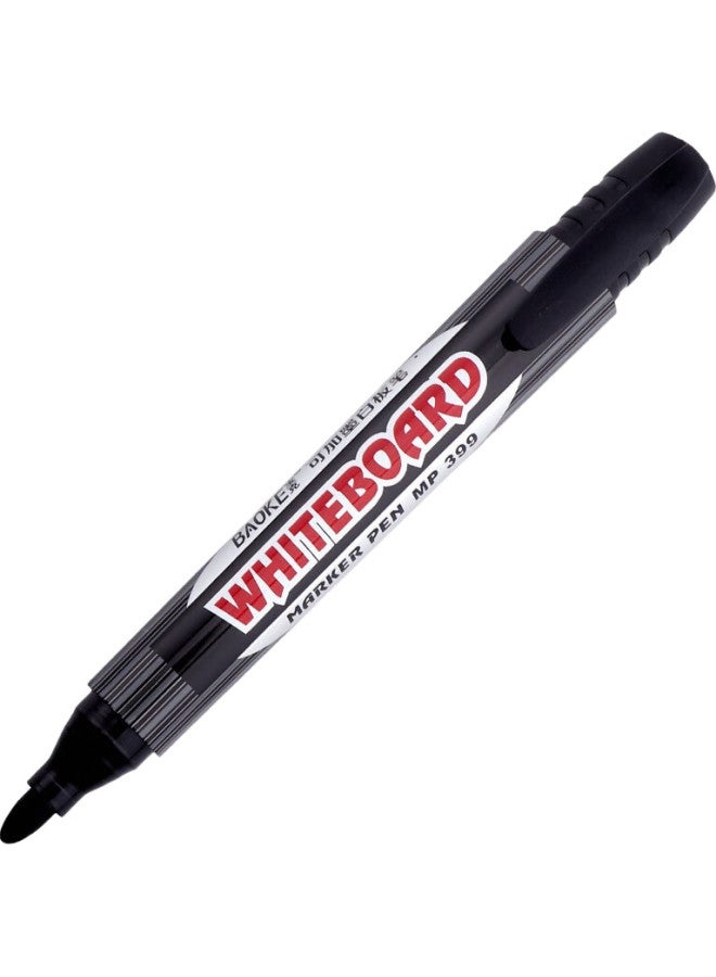 Baoke Mp399 Whiteboard Markers, Black, Office Stationery For Meetings And Teaching, Refillable, 24 Pieces/Box - Image 1