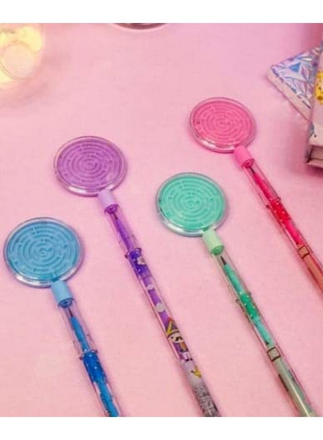 Tera13 Return Gifts For Kids Pencil For Girls (4 Pcs) Puzzle Game Pencil For Girls, Writing & Drawing Pencil For Kids, Pencil For School, Cartoon Pencil Kanjak Gifts - Image 2