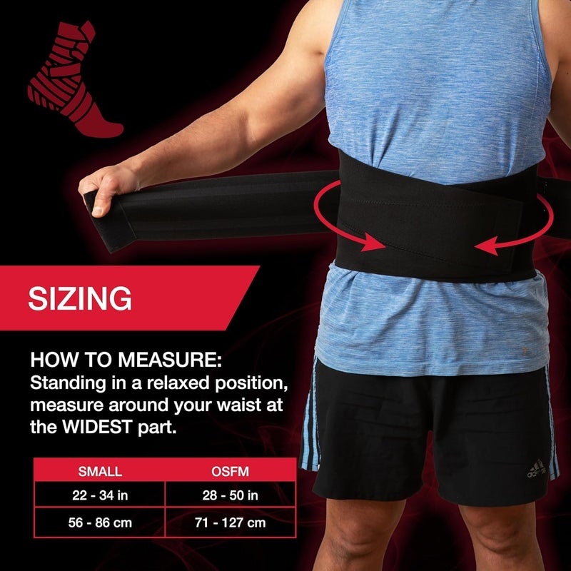 MUELLER Sports Medicine Adjustable Back Brace, Ideal for Upper and Lower Back Pain, Relief & Support for Men and Women, Strains, Sciatica, Scoliosis, Black, One Size - Image 2