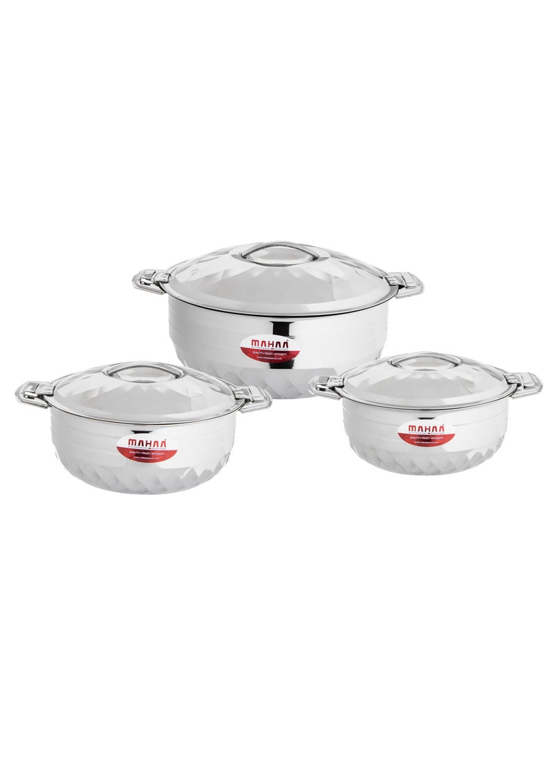Crysto Set of stainless steel containers, 3 pieces, 1000 ml + 1500 ml + 2500 ml  - Image 1