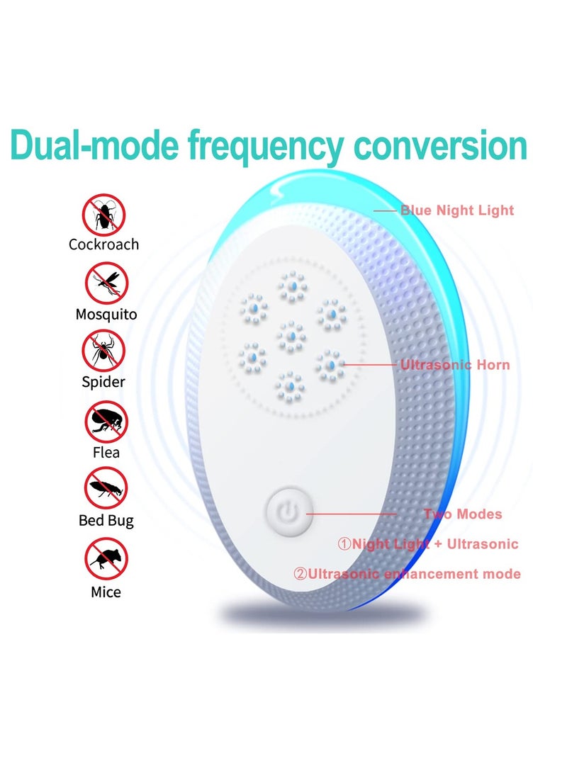 SOLARAE Ultrasonic Pest Repeller, Electronic Insect Repellent Mouse Traps for Indoors Mosquito Spider Plugin, Efficient Repelling Rat, Mosquitoes Cockroach Bed Bug Fleas 2 Packs - Image 2