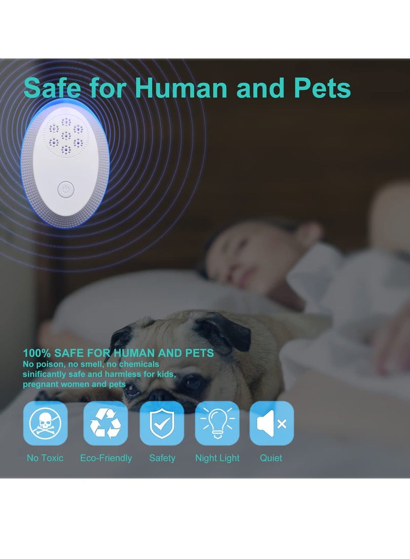 SOLARAE Ultrasonic Pest Repeller, Electronic Insect Repellent Mouse Traps for Indoors Mosquito Spider Plugin, Efficient Repelling Rat, Mosquitoes Cockroach Bed Bug Fleas 2 Packs - Image 3