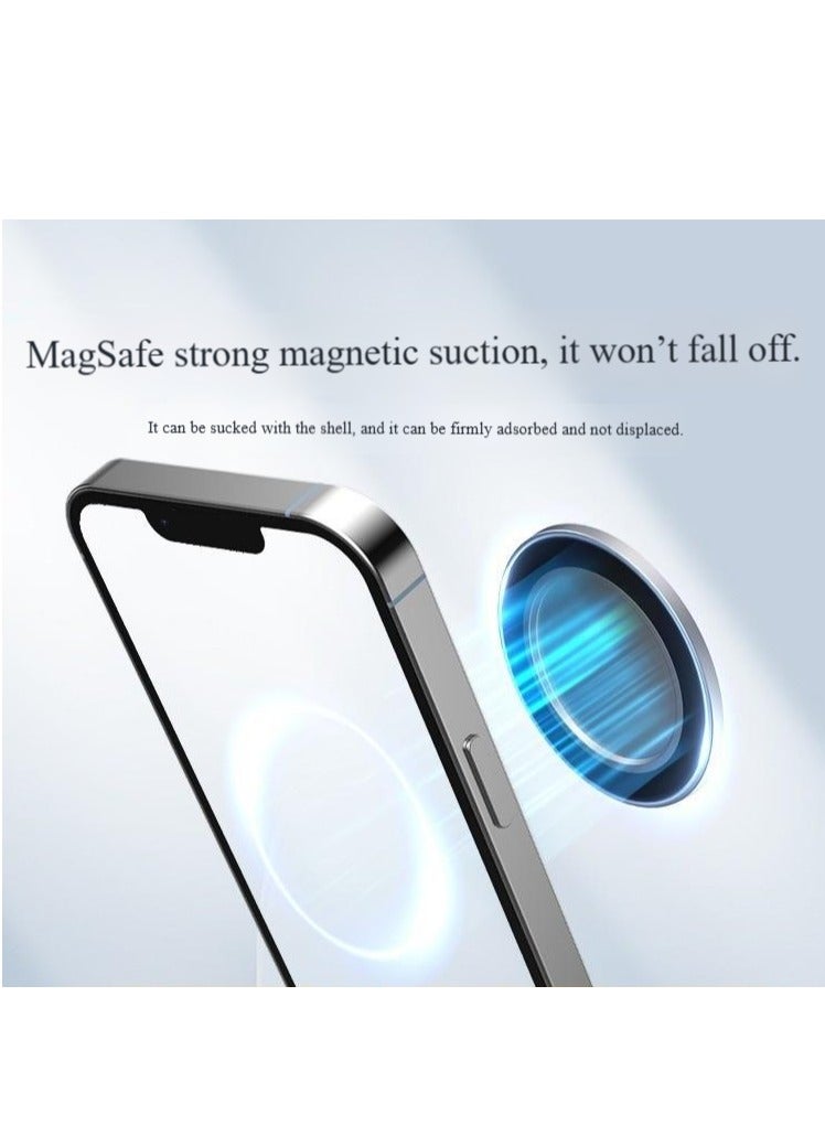 Magnetic Phone Selfie Mirror, Cosmetic Mirror, Portable 2.24 Inch, Aluminum Alloy Selfie Mirror with Convex Mirror, For iPhone 16 15 14 13, Phone Case and All Phones, Selfie Video  - Image 3