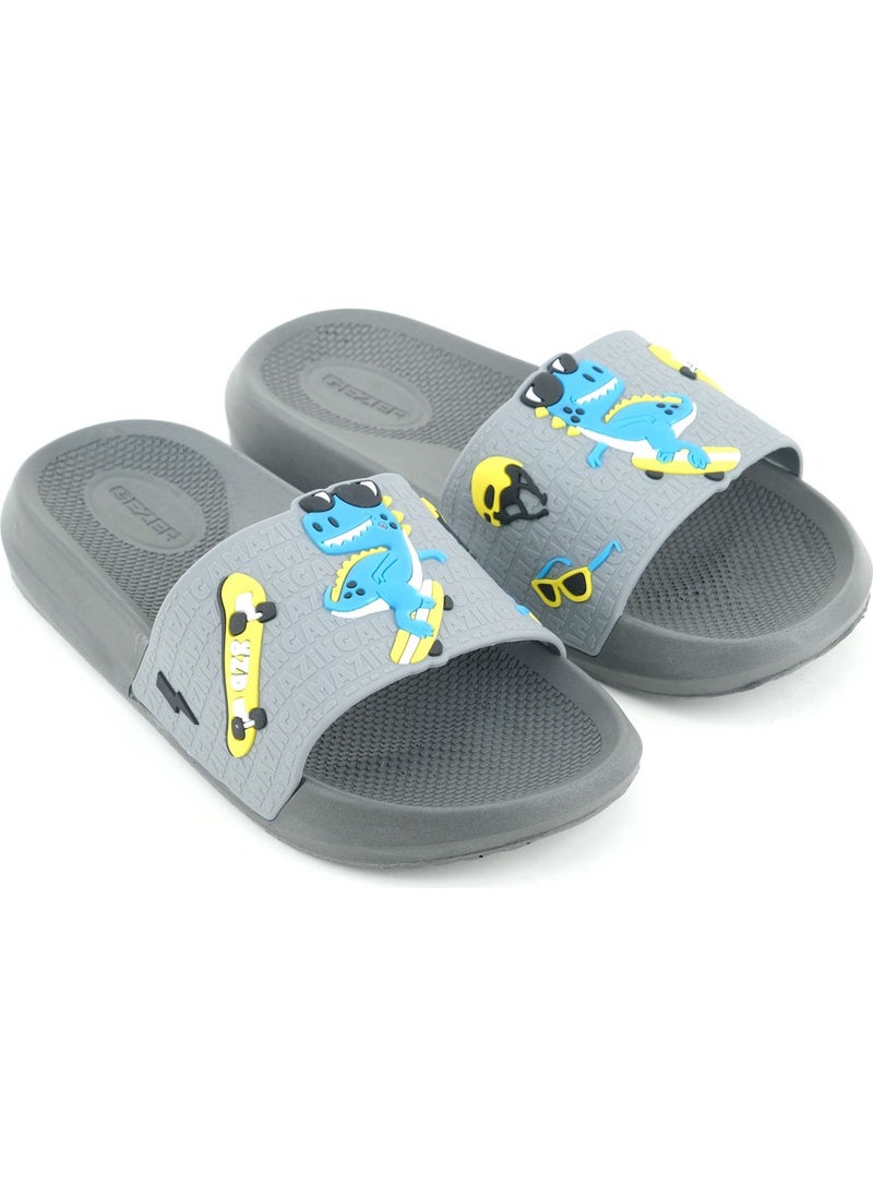 Gezer Boy Summer Pu Home Bathroom Garden Beach Pool Daily Slippers  - Image 2