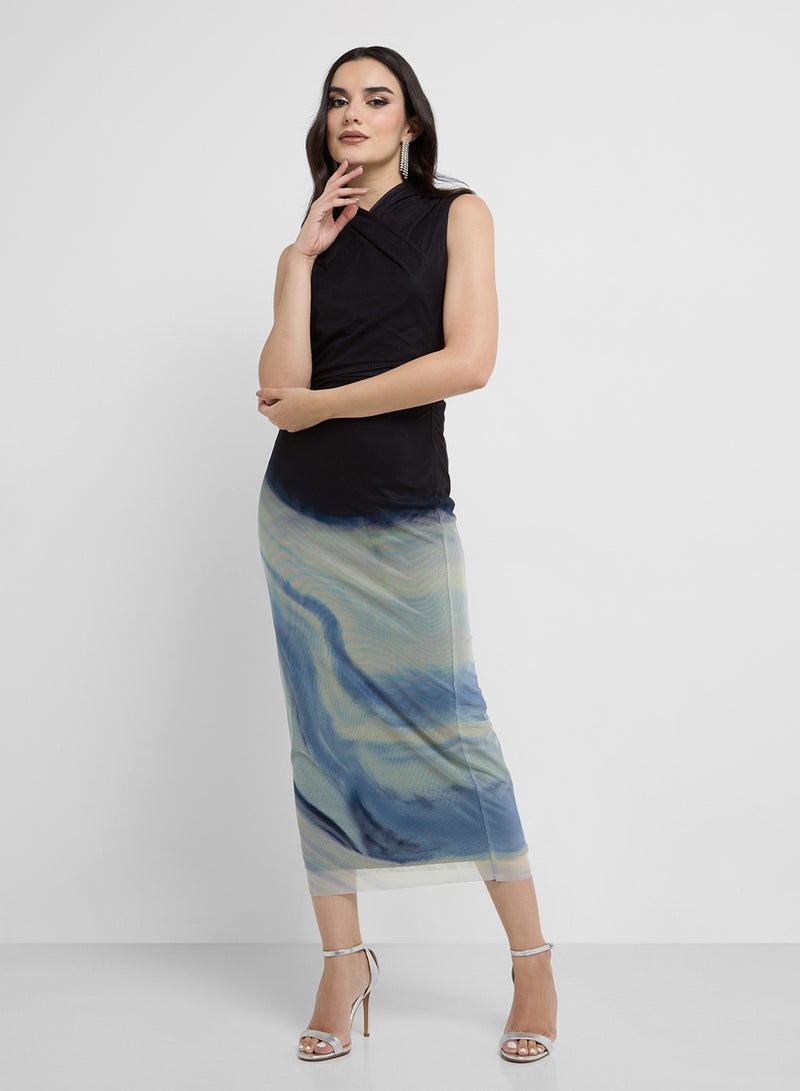 French Connection Abstract Print Dress  - Image 1