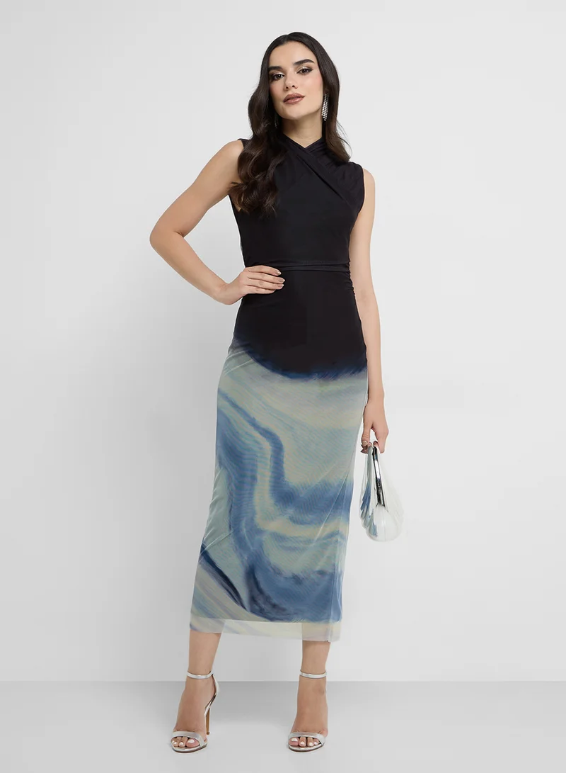 French Connection Abstract Print Dress