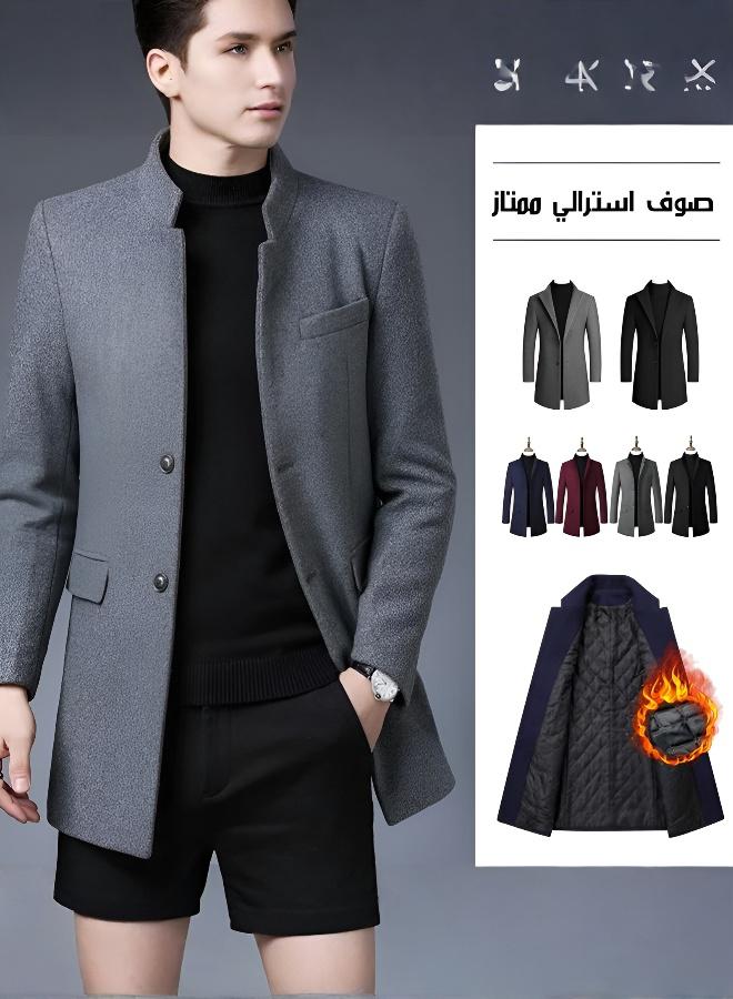 معطف رجالي فاخر طويل إيطالي - Image 1