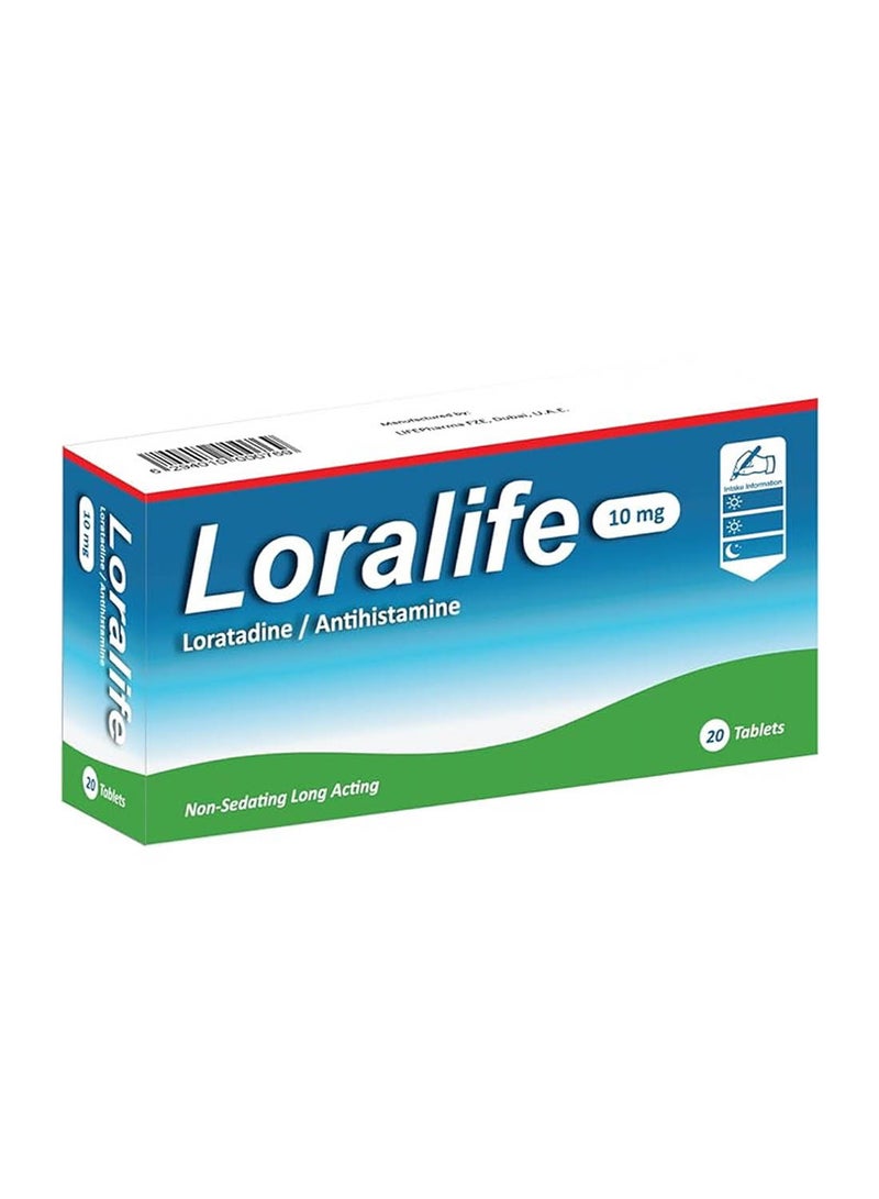 LORALIFE 10Mg Tablet 20'S Relieving Allergic Symptoms