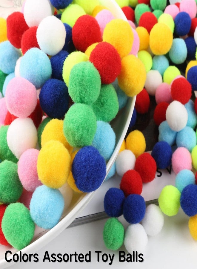 WCDJOMOP 30 Pcs Ferret Pom Pom Toy Balls Set - Soft Colorful Lightweight Plush Interactive Quiet Pompom Balls Training Playing Exercise Scratch Chew Toys for Indoor Ferret Cat Kitten Assorted Colors (30 Pcs) - Image 5