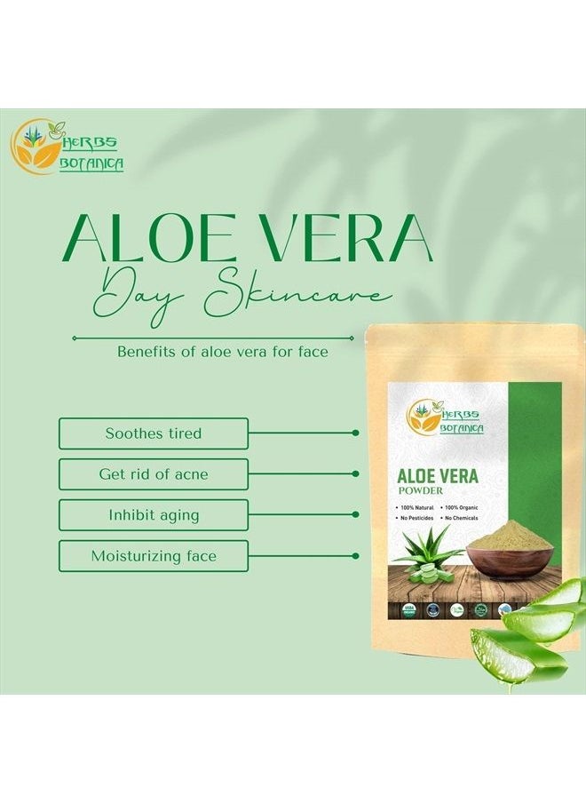 HERBS BOTANICA - Aloe Vera Powder Organic for Hair Growth, Skincare, Haircare, and Digestive Health | Organic, Moisturizing, and Soothing Aloe Barbadensis Vegan NO GMO 5.3oz | 150g - Image 1