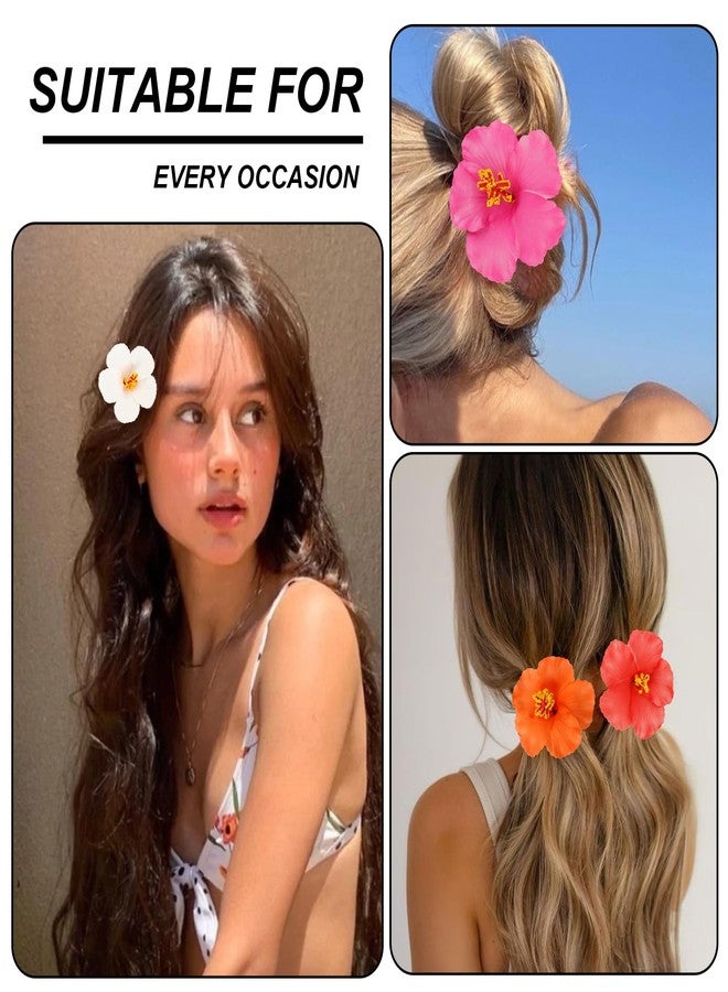 Canitor Hawaiian Flower Hair Clips Hibiscus Floral Hair Clips Cute Summer Beach Hair Accessories For Women Girls Luau Outfits Party Adult Tropical Hula Grass Skirt - Image 5