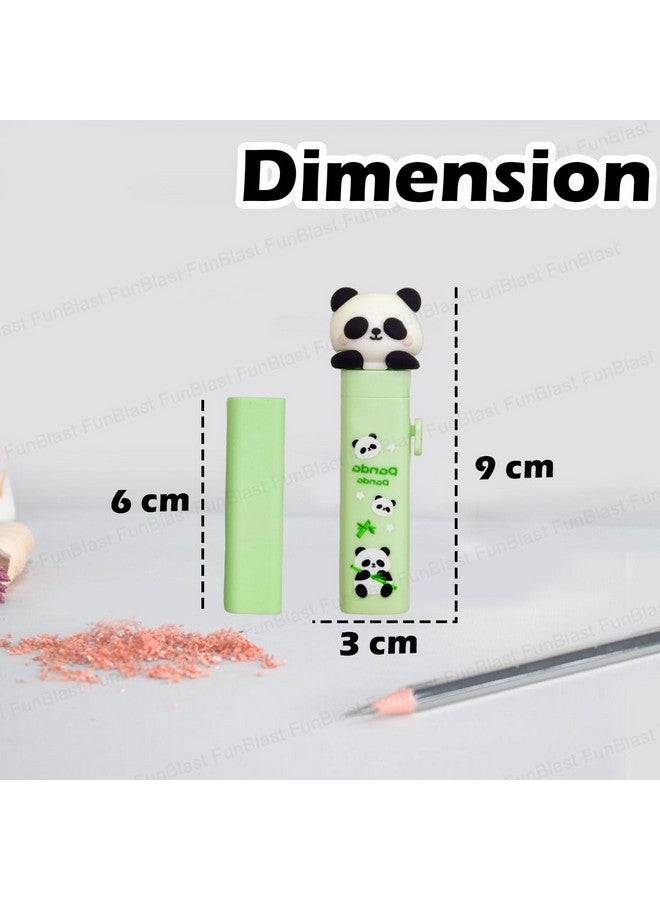 FunBlast Eraser For Kids - Panda Cutter Shaped Eraser Set For Kids, Stationary Set For Kids, Rubber Eraser For Kids, Kawaii Erasers, Fancy Erasers For Birthday Return Gift - Pack Of 2 (Panda) - Image 2