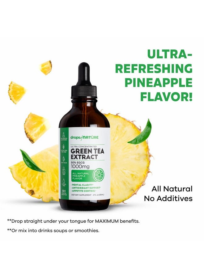 Drops of Nature مستخلص الشاي الأخضر 1000 ملغ 50% إي جي سي جي قطرات سائلة من الشاي الأخضر أقوى 4 مرات من الأقراص والكبسولات 2 أونصة. مكمل مضاد للأكسدة والمناعة نباتي دعم للبشرة والقلب + تعزيز صحة الدماغ والذاكرة - Image 5