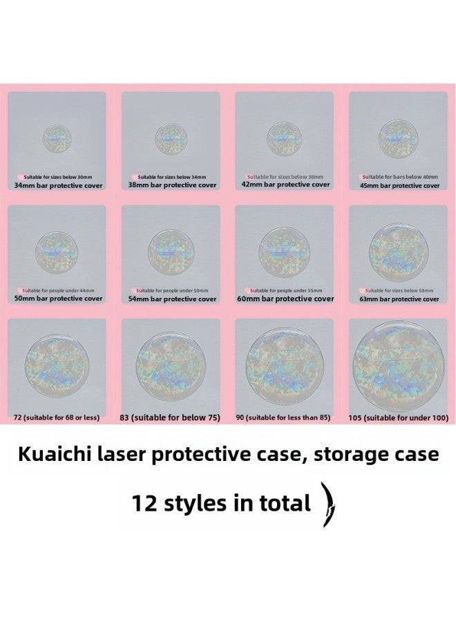 Diffuse Rhyme Laser Yum Protective Case Suitable For 58 75mm Badge Storage Display Protective Case Animation Peripheral-Color:M-260 60mm Protective Sleeve