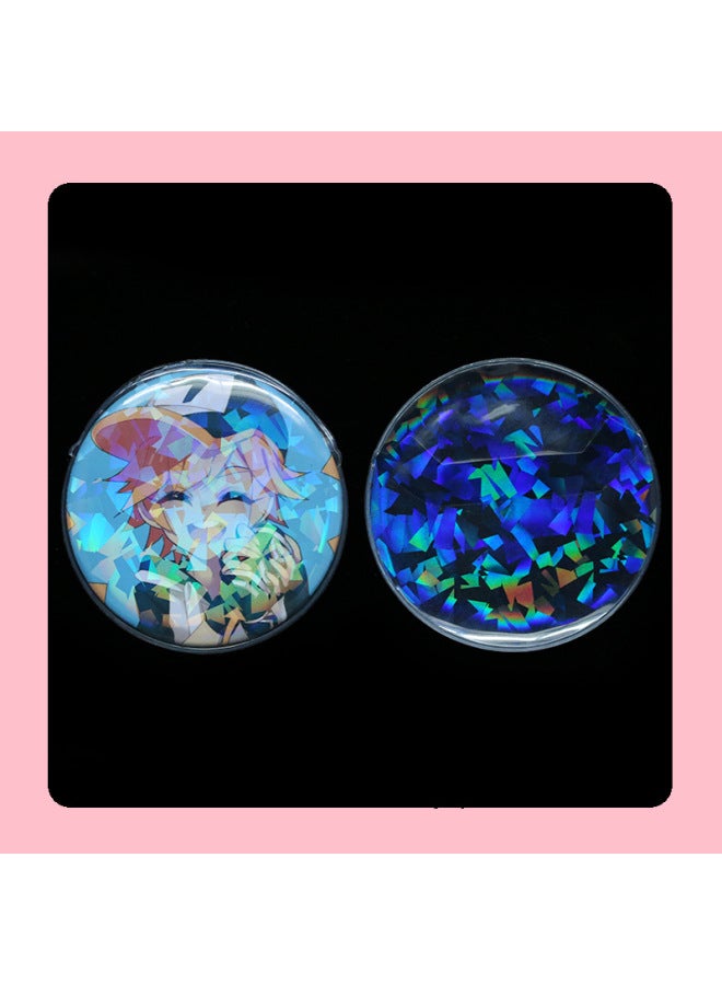 Diffuse Rhyme Laser Yum Protective Case Suitable For 58 75mm Badge Storage Display Protective Case Animation Peripheral-Color:M-260 60mm Protective Sleeve