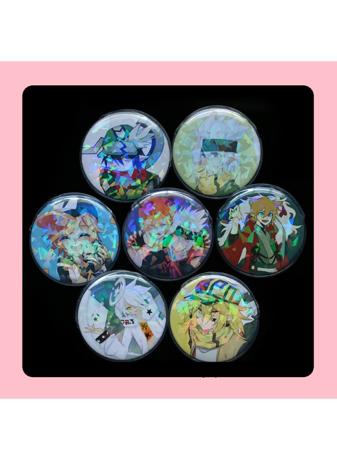 Diffuse Rhyme Laser Yum Protective Case Suitable For 58 75mm Badge Storage Display Protective Case Animation Peripheral-Color:M-260 60mm Protective Sleeve