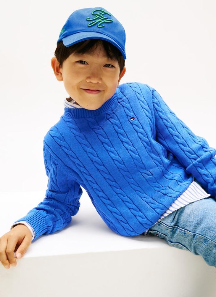 TOMMY HILFIGER Kids' Logo Embroidery Six-Panel Baseball Cap - Image 4