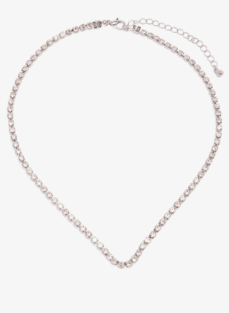 ايلا ليمتد اديشن عقد تشوكر مرصع بالكريستال الماسي متعدد الطبقات - Image 1