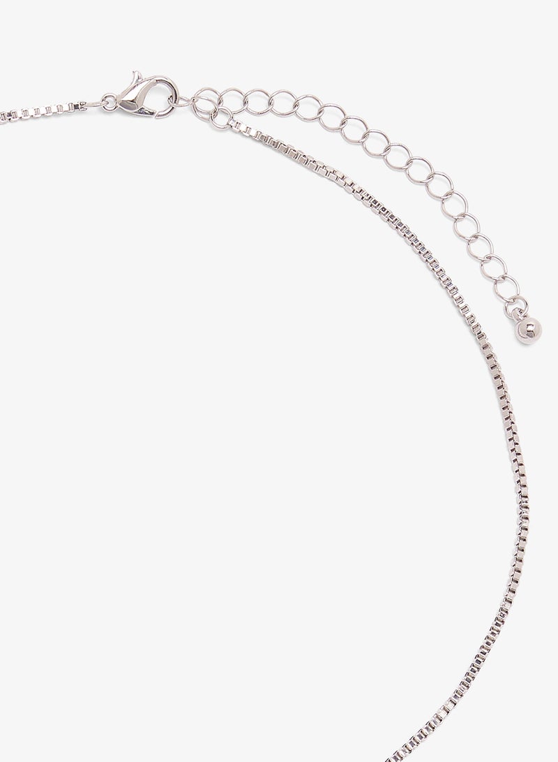 ايلا ليمتد اديشن عقد تشوكر مرصع بالكريستال الماسي متعدد الطبقات - Image 4