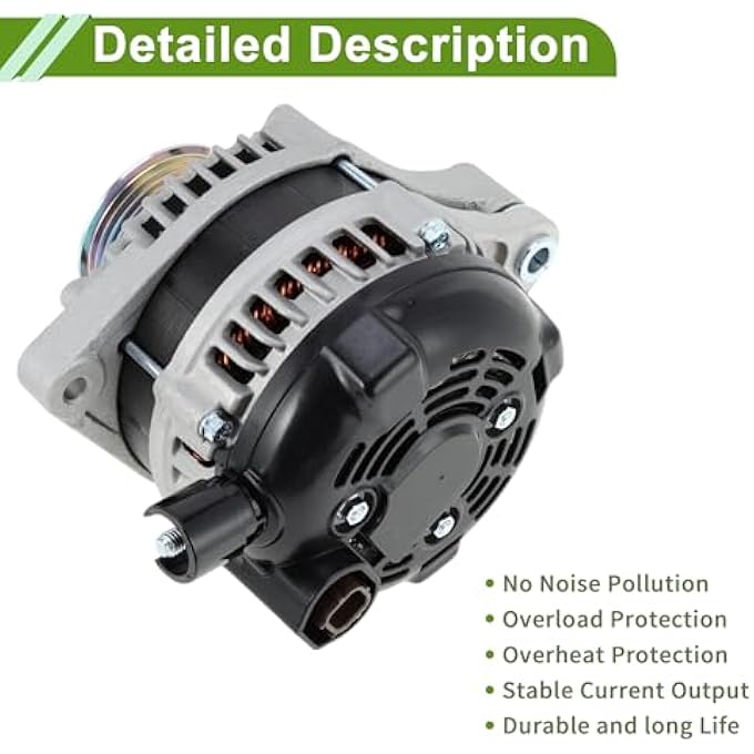 HOPESPANNER Automotive Car Alternator for Honda Pilot Alternator 2009 2010 2011 3.5L High Output 130A 12V 1 Pc No.31100RGWA01 - Image 3