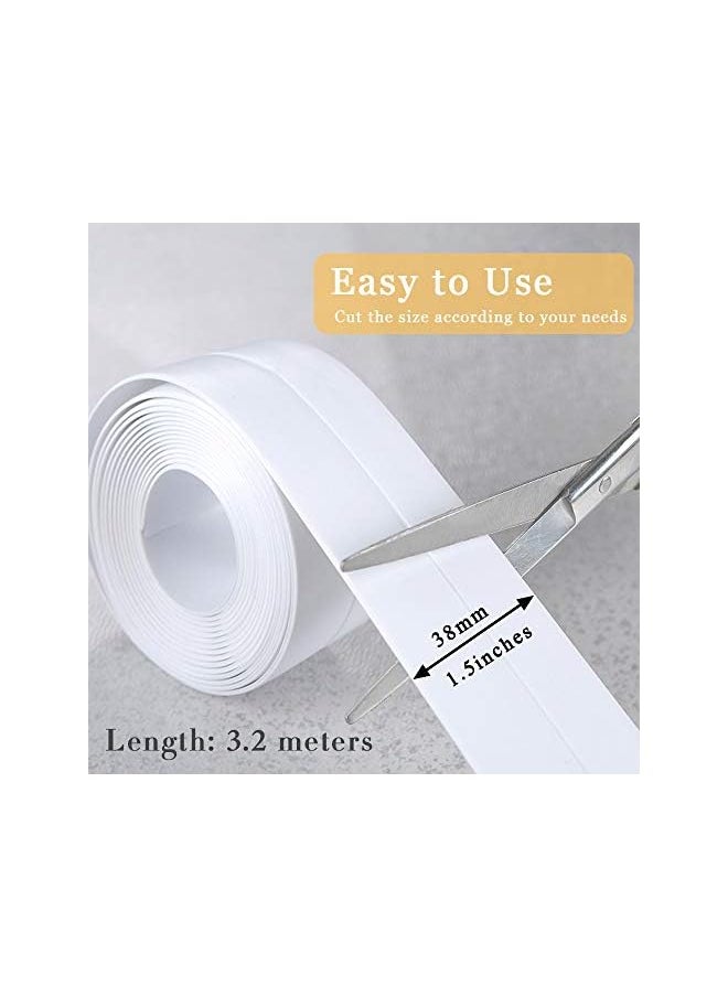 PROMASS promass 2 Pack Sealant Tape, Waterproof and Adhesive Bath Sealant Strip Caulk Strip, Sealing Tape for Bathroom Toilet Kitchen Wall (126 x 1.5 inches)  - Image 2
