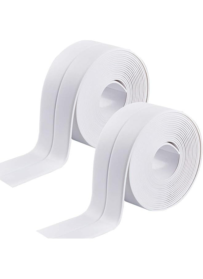 PROMASS promass 2 Pack Sealant Tape, Waterproof and Adhesive Bath Sealant Strip Caulk Strip, Sealing Tape for Bathroom Toilet Kitchen Wall (126 x 1.5 inches)  - Image 1