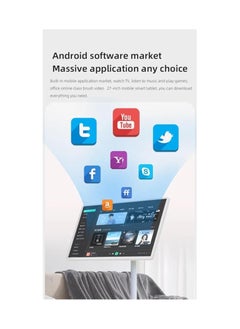 Generic Portable 21.5-Inch UHD 4K Touch Screen Monitor with Floor Stand ,Built-in Battery , Mobile Stand with Lifter & Rotation ,Full Movement Display with Play Store , for Home, Office, and Presentations5  - Image 2