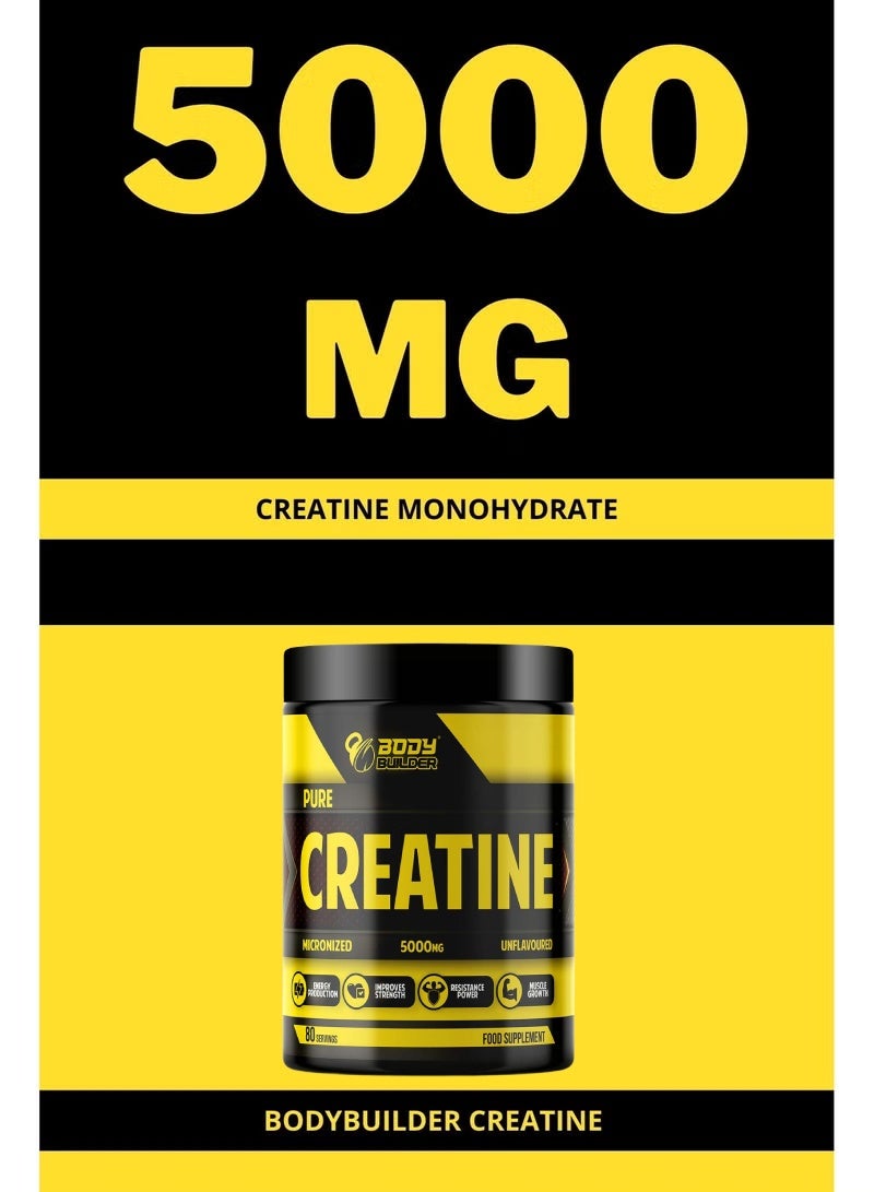 بودي بيلدر كرياتين أحادي الهيدرات - 80 حصة - 5 جرام كرياتين أحادي الهيدرات عالي النقاء - بدون نكهة - Image 3