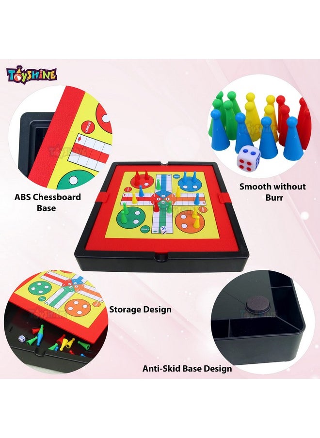 Toyshine - Toyshine Ludo Board Game with Storage Compartment I Best Classic Board Game Set for Kids, Adults, Family & Friends I Portable Educational Travel Ludo - Image 1