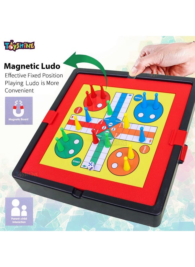 Toyshine - Toyshine Ludo Board Game with Storage Compartment I Best Classic Board Game Set for Kids, Adults, Family & Friends I Portable Educational Travel Ludo - Image 1