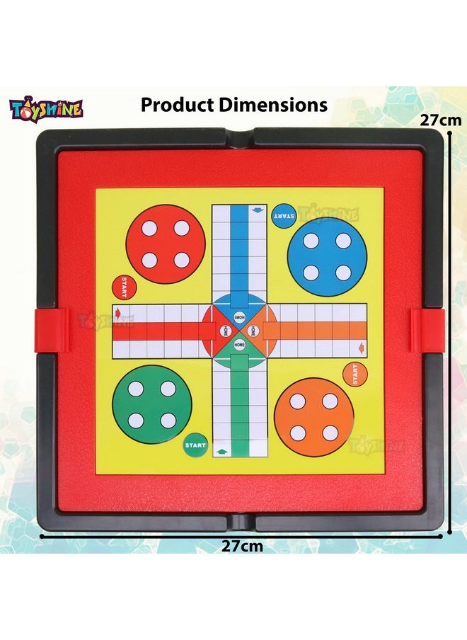 Toyshine - Toyshine Ludo Board Game with Storage Compartment I Best Classic Board Game Set for Kids, Adults, Family & Friends I Portable Educational Travel Ludo - Image 1