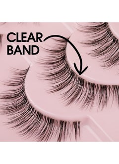 Focipeysa False Eyelashes 3D Lashes Natural Look Fake Eyelashes Clear Band 14Mm Lashes Soft Volume Lashes 10 Pairs Pack  - Image 2