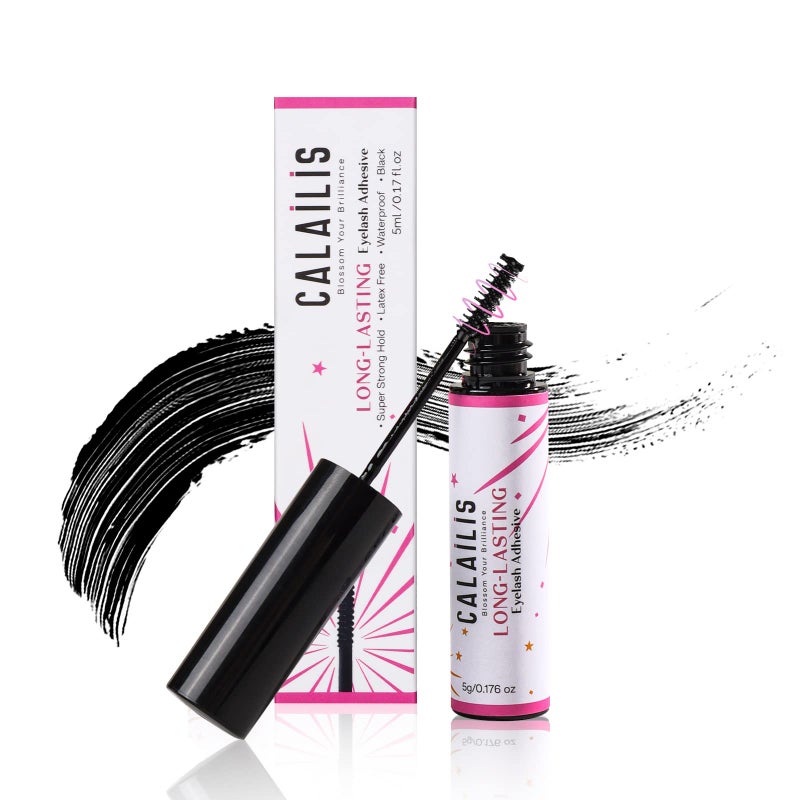 CALAILIS Lash Glue, Super Strong Hold Cluster Lash Extension Glue, Waterproof, Fast Drying - Image 1