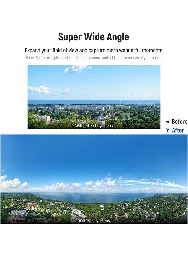 NEEWER 8mm Fisheye Lens with 220° Wide Angle u0026 17mm Thread Phone Lens Clip, Also for 17mm Threaded Phone Cage/Phone Case/Phone Clamp/Backplate, LS-29 PRO - Image 2