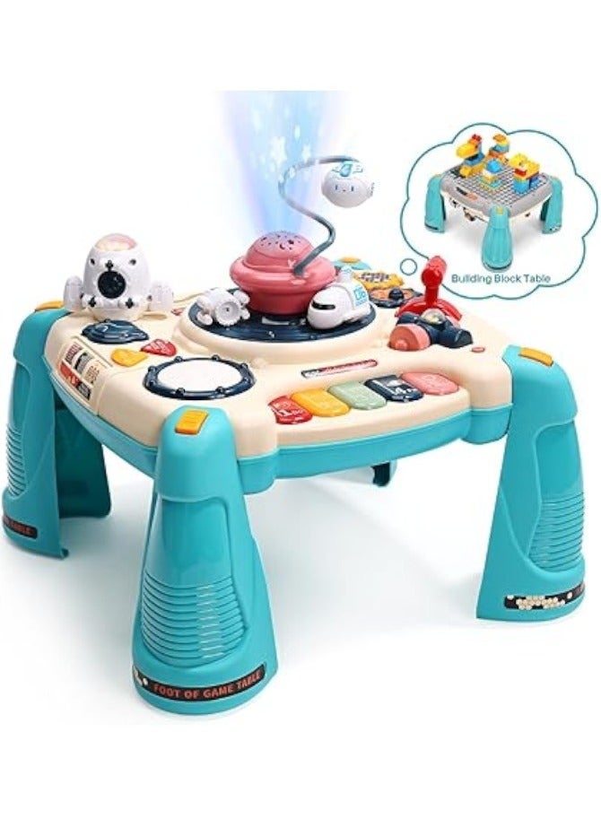 Toy Box Multifunctional Kids Early Education Game Table Building Blocks Educational Learning Musical Table For Kids - Image 1