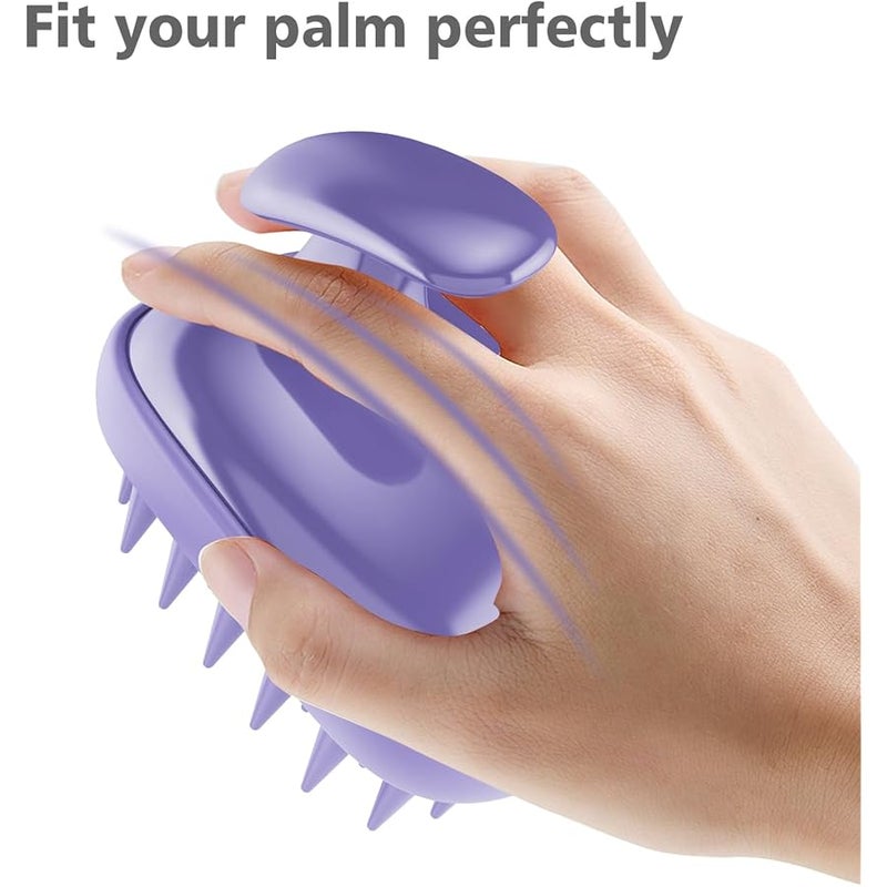 Rebex 2-in-1 Scalp Massager Shampoo Brush,Scalp Scrubber, Exfoliator Brush for Removing Dandruff & Hair Growth,Detangling Scrubber for Wet or Dry Hair - for All Hair Types(Purple) - Image 4