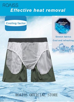 roaiss Men's Swimming Trunks Beachwear Quick Dry Beach Pants Gym Wear Fitness Workout Short for Men Breathable Elastic Adjustable Sports Running Boxer Swim Shorts Swimsuit with Pockets Summer  - Image 5