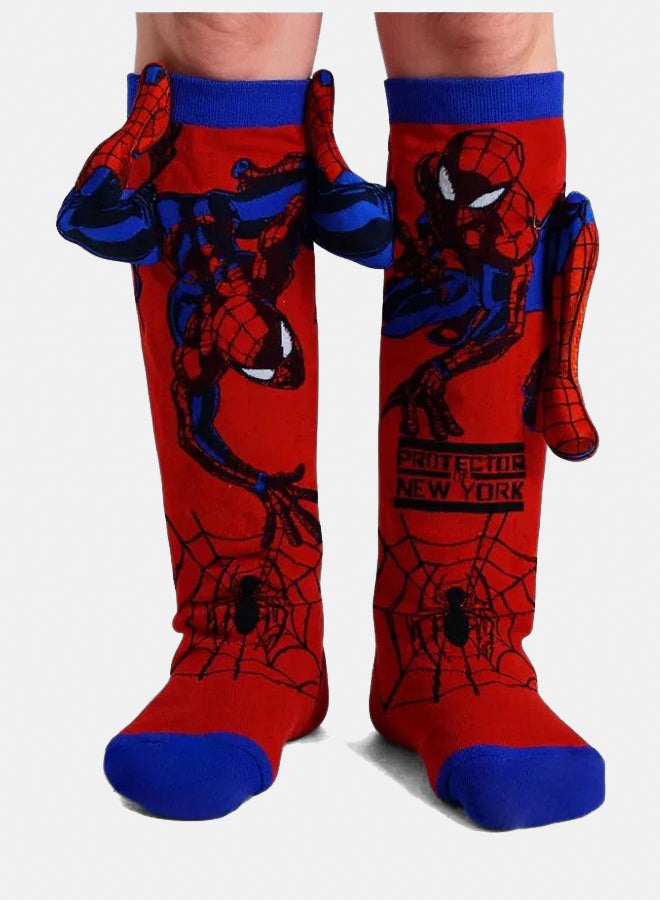 أوكو شرابات أولادي 3D – أحمر بطبعة سبايدرمان - Image 1