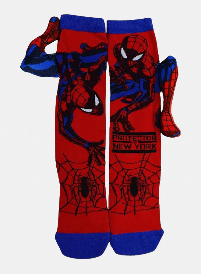 أوكو شرابات أولادي 3D – أحمر بطبعة سبايدرمان - Image 2